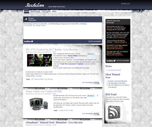 Grunge Webdesign mit Drupal Theme