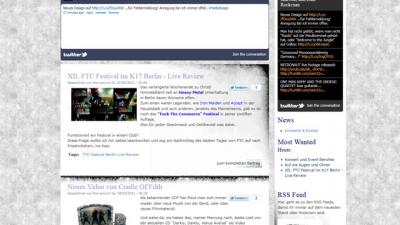 Grunge Webdesign mit Drupal Theme